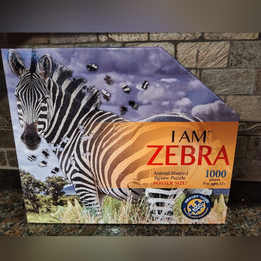 MaddCapp I Am Zebra Jigsaw Puzzle, 1000 Pieces, Ages 12+